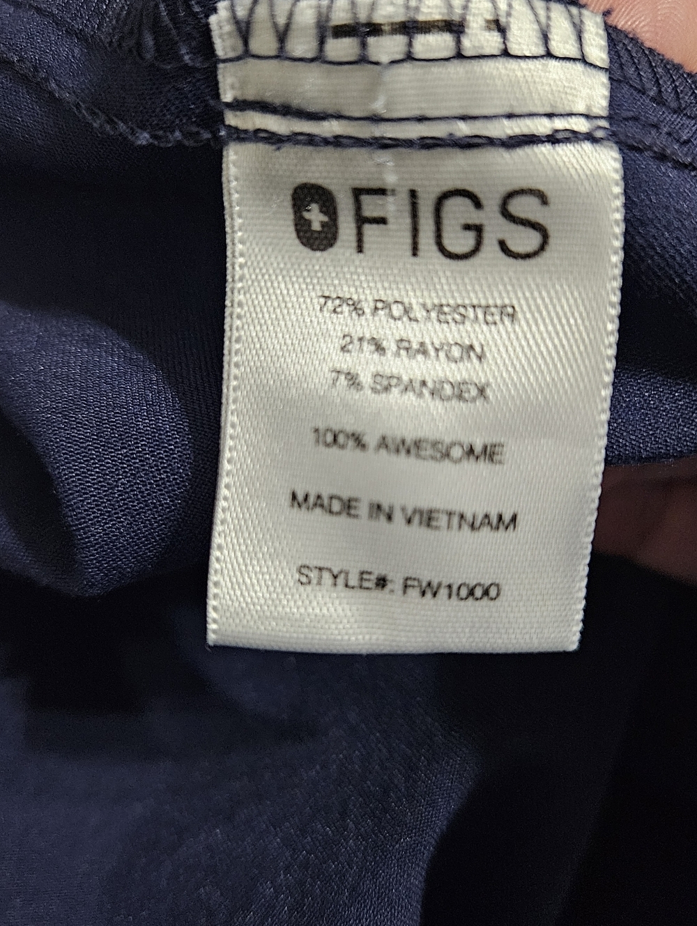 EUC Womens FIGS XS Navy Catarina Scrub Top and XS Petite Kade Cargos Set - Picture 7 of 7